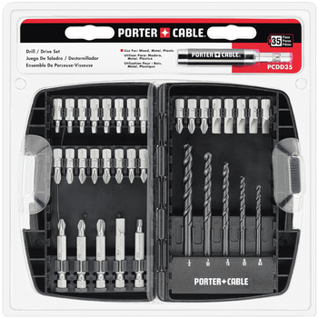 Porter-Cable PCDD35 35-Piece Drilling and Driving Bit Set Porter-Cable PCDD35 35-Piece Drilling and Driving Bit Set