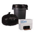 Trash Bags | Boardwalk BWK519 38 in. x 58 in. 60 gal. Low-Density 1.2 mil Repro Can Liners - Black (100/Carton) image number 1