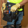 Tool Belts | Klein Tools 5701 PowerLine Series 11 in. x 6 in. x 12 in. 8 Pocket Tool Pouch - Black image number 2