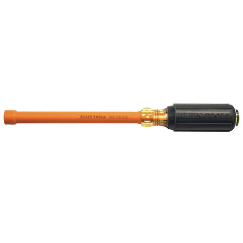 Klein Tools 646-3/16-INS Insulated 3/16 in. Nut Driver with 6 in. Hollow Shaft image number 0