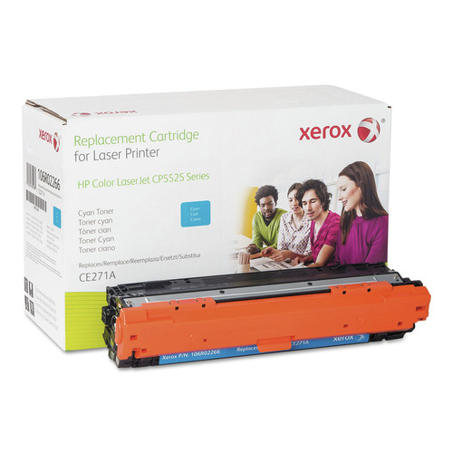 Xerox 106R02266 15000 Page Yield Replacement Toner Cartridge for HP LaserJet CP5225 Series - Cyan image number 0