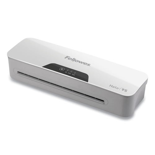 Laminating Supplies | Fellowes Mfg Co. 5753001 120V Halo 95 2 Roller Corded Electric Laminator with Pouch Starter Kit image number 0