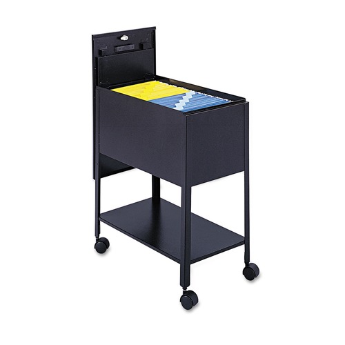 New Arrivals | Safco 5362BL Extra-Deep Locking Mobile Tub File, 13-1/2w X 24-3/4d X 28-1/4h, Black image number 0