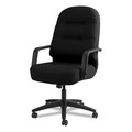 HON H2091.H.CU10.T Pillow-Soft 2090 Series 17 in. - 21 in. Seat Height, Executive High-Back Swivel/Tilt Chair - Black image number 4