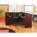 Alera ALEVA327236MY Valencia Series 71 in. x 35.5 in. x 29.5 in. - 42.5 in. Reception Desk with Counter - Mahogany image number 9