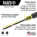 Klein Tools 32751 #2 Phillips / 1/4 in. Slotted Adjustable Screwdriver image number 2