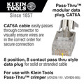Klein Tools VDV826-705 Pass-Thru RJ45 - CAT6A Shielded Modular Data Plugs (50/Pack) image number 1