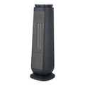 Alera HECT24 7.17 in. x 7.17 in. x 22.95 in. Ceramic Heater Tower with Remote Control - Black image number 2