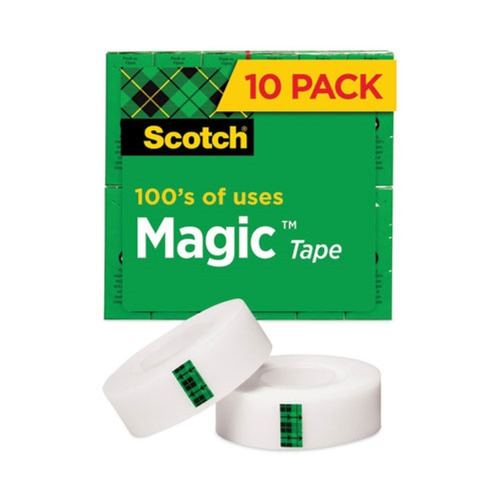 Tapes | Scotch 810P10K 1 in. Core 0.75 in. x 83.33 ft. Magic Tape Value Pack - Clear (10-Piece/Pack) image number 0