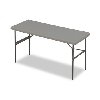 Iceberg 65377 60 in. x 24 in. x 29 in. 1200 lbs. Capacity, Rectangular Top, IndestrucTable Classic Folding Table - Charcoal