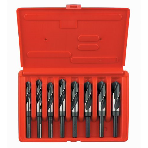 Irwin Hanson 90108 8-Piece 1/2 in. Reduced Shank Siler & Deming Fractional Drill Bit Set image number 0
