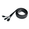 Innovera IVR39665 2.5 in. x 0.5 in. Channel, 72 in. Long, Floor Sleeve Cable Management - Black image number 0