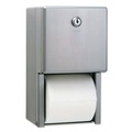Cleaning & Janitorial Supplies | Bobrick B-2888 6-1/16 in. x 5-15/16 in. x 11 in. Stainless Steel 2-Roll Tissue Dispenser - Stainless Steel image number 0