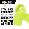 Cooling Gear | Klein Tools 60486 Cooling PVA Towel - High-Visibility Yellow (2-Pack) image number 1