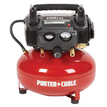 PRODUCTS | Factory Reconditioned Porter-Cable 0.8 HP 6 Gallon Oil-Free Pancake Air Compressor