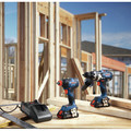 Bosch GXL18V-224B25 18V 2-Tool 1/2 in. Hammer Drill Driver and 2-in-1 Impact Driver Combo Kit with (2) CORE18V 4.0 Ah Lithium-Ion Batteries image number 5