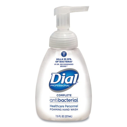Dial Professional DIA 81075 7.5 oz. Antimicrobial Foaming Tabletop Pump Hand Wash (12/Carton) image number 0