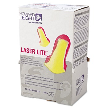 Howard Leight by Honeywell LL-1-D Ll-1 D Laser Lite Single-Use Earplugs, Cordless, 32nrr, Ma/yw, Ls500, 500 Pairs