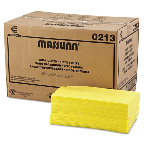 Chix 213 24 in. x 16 in. Masslinn Dust Cloths - Yellow (400/Carton) image number 0