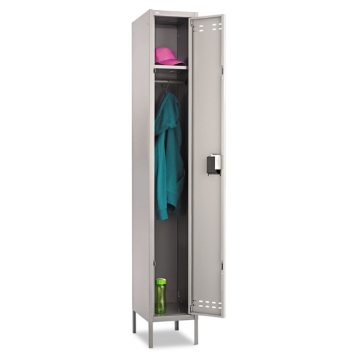 Office Filing Cabinets & Shelves | Safco 5522GR 12 in. x 18 in. x 78 in. Single-Tier Locker - 2-Tone Gray image number 0