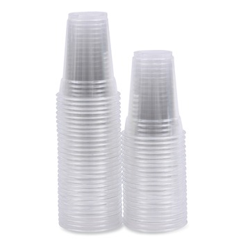 Boardwalk BWKPET9 9 oz. PET Plastic Cold Cups - Clear (50 Sleeves/Carton, 20/Sleeve)