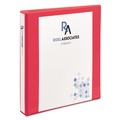Avery 17293 1 in. Capacity 11 in. x 8.5 in. 3 Ring Durable View Binder with DuraHinge and Slant Rings - Coral image number 1
