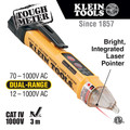 Klein Tools NCVT-5A Dual Range Cordlesss Non-Contact Voltage Tester Kit with Laser Pointer and 2 Batteries image number 1