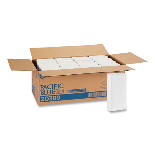 Paper Towels and Napkins | Georgia Pacific Professional 20389 9-1/4 in. x 9-2/5 in. Multifold Paper Towels - White (250/Pack 16 Packs/Carton) image number 0