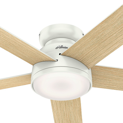 Hunter 59481 54 in. Romulus Fresh White Wifi Ceiling Fan ...
