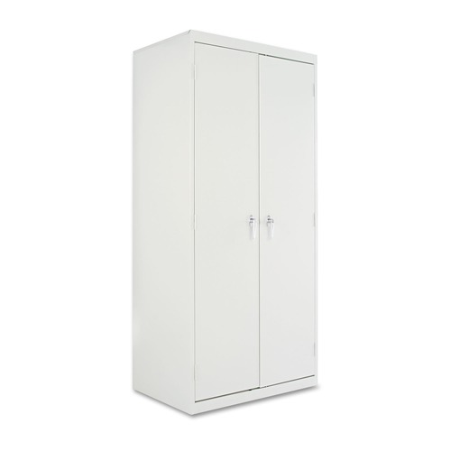 Alera ALECM7824LG 36 in. x 78 in. x 24 in. Assembled High Storage Cabinet with Adjustable Shelves - Light Gray image number 0