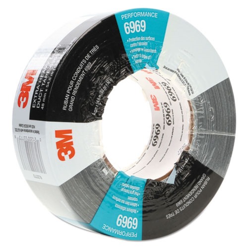 3M 6969 3 in. Core 48 mm x 54.08 m Extra-Heavy-Duty Duct Tape - Silver (1 Roll) image number 0