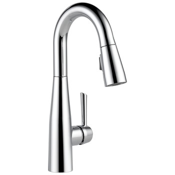 BATHROOM SINKS AND FAUCETS | Delta 9913-DST Essa Single Handle Pull-Down Bar/Prep Faucet - Chrome