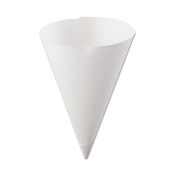 Konie KCI 7.0KSE Straight-Edge 7 oz. Paper Cone Cups - White (5000/Carton)