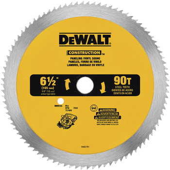 Dewalt DW9153 6-1/2 in. 90 Tooth Circular Saw Blade