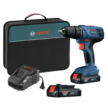 PRODUCTS | Factory Reconditioned Bosch GSR18V-190B22-RT 18V Lithium-Ion Compact 1/2 in. Cordless Drill Driver Kit with (2) SlimPack 1.5 Ah Batteries