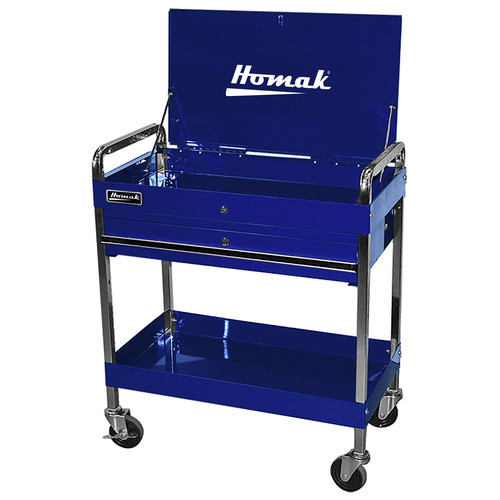 Homak BL05500190 32 in. Professional 1-Drawer Service Cart - Blue image number 0
