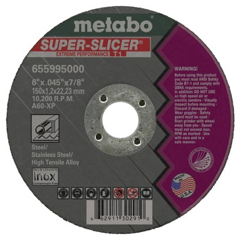 POWER TOOL ACCESSORIES | Metabo US655995050 50-Piece A60XP Super Slicer T1 6 in. x 0.45 in. x 7/8 in. Cutting Wheel Pack