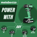 Impact Drivers | Metabo HPT WH18DDXM 18V Brushless Lithium-Ion Sub-Compact 1/4 in. Cordless Impact Driver (1.5 Ah) image number 2