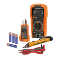 Voltage Testers | Klein Tools 69149P Digital Multimeter, Noncontact Voltage Tester and Electrical Outlet Test Kit image number 0