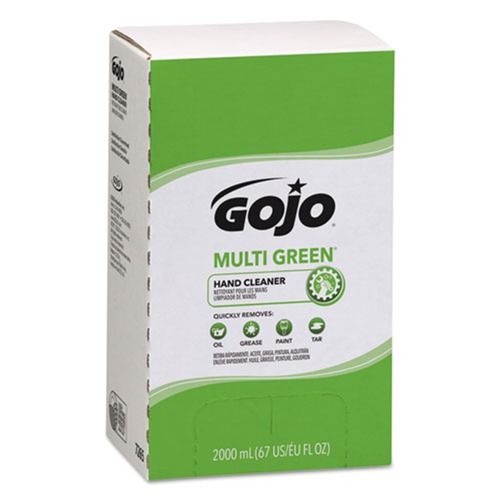 Hand Soaps | GOJO Industries 7265-04 Multi Green Hand Cleaner Refill, 2000ml, Citrus Scent, Green (4/carton) image number 0