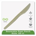Eco-Products EP-S001 7 in. Plant Starch Knife - Cream (50/Pack) image number 2