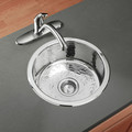 Kitchen Sinks | Elkay SCF16FBSH Dual Mount 16-3/8 in. x 16-3/8 in. Single Bowl Bar Sink with Hammered Mirror (Stainless Steel) image number 1