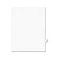 Avery 01421 11 in. x 8.5 in. Legal Exhibit Letter U Side Tab Index Dividers - White (25-Piece/Pack) image number 0