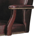 New Arrivals | Alera ALETD4136 Traditional Series High-Back Chair, Mahogany Finish/oxblood Vinyl image number 2