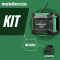 Metabo HPT UR18DAQ4M MultiVolt 18V Lithium-Ion Cordless Bluetooth Radio (Tool Only) image number 1