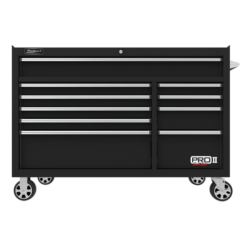 Homak Bk04054012 54 In Pro 2 10 Drawer Roller Cabinet Black