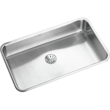 KITCHEN SINKS | Elkay ELUHAD281655PD Lustertone Undermount 30-1/2 in. x 18-1/2 in. Single Bowl ADA Sink with Perfect Drain (Stainless Steel)