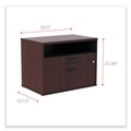 Alera ALELS583020MY Open Office Series Low 29.5 in. x 19.13 in. x 22.88 in. File Cabient Credenza - Mahogany image number 2