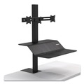 New Arrivals | Fellowes Mfg Co. 8082001 Lotus VE Dual 29 in. x 28.50 in. x 42.50 in. Sit-Stand Workstation - Black image number 0