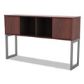 Office Desks & Workstations | Alera ALELSHH60MC Open Office Desk Series 60 in. x 15 in. x 36.5 in. Hutch - Medium Cherry image number 2